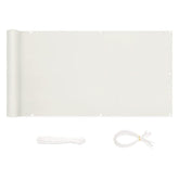 Sekey balcony privacy screen made of 100% polyester, white